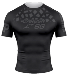 Black Carbon SG Short Sleeve Rashguard - Carbon SG