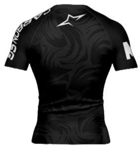 Black White Carbon SG Short Sleeve Rashguard - Carbon SG
