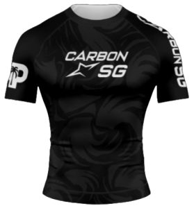 Black White Carbon SG Short Sleeve Rashguard - Carbon SG